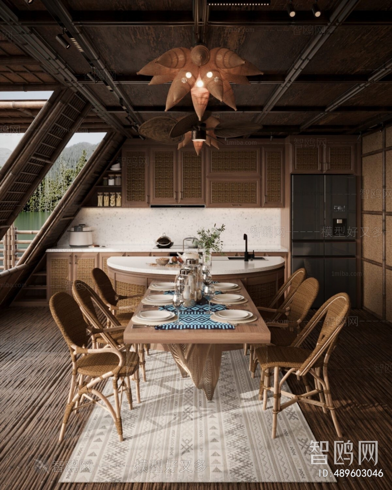 Southeast Asian Style Dining Room