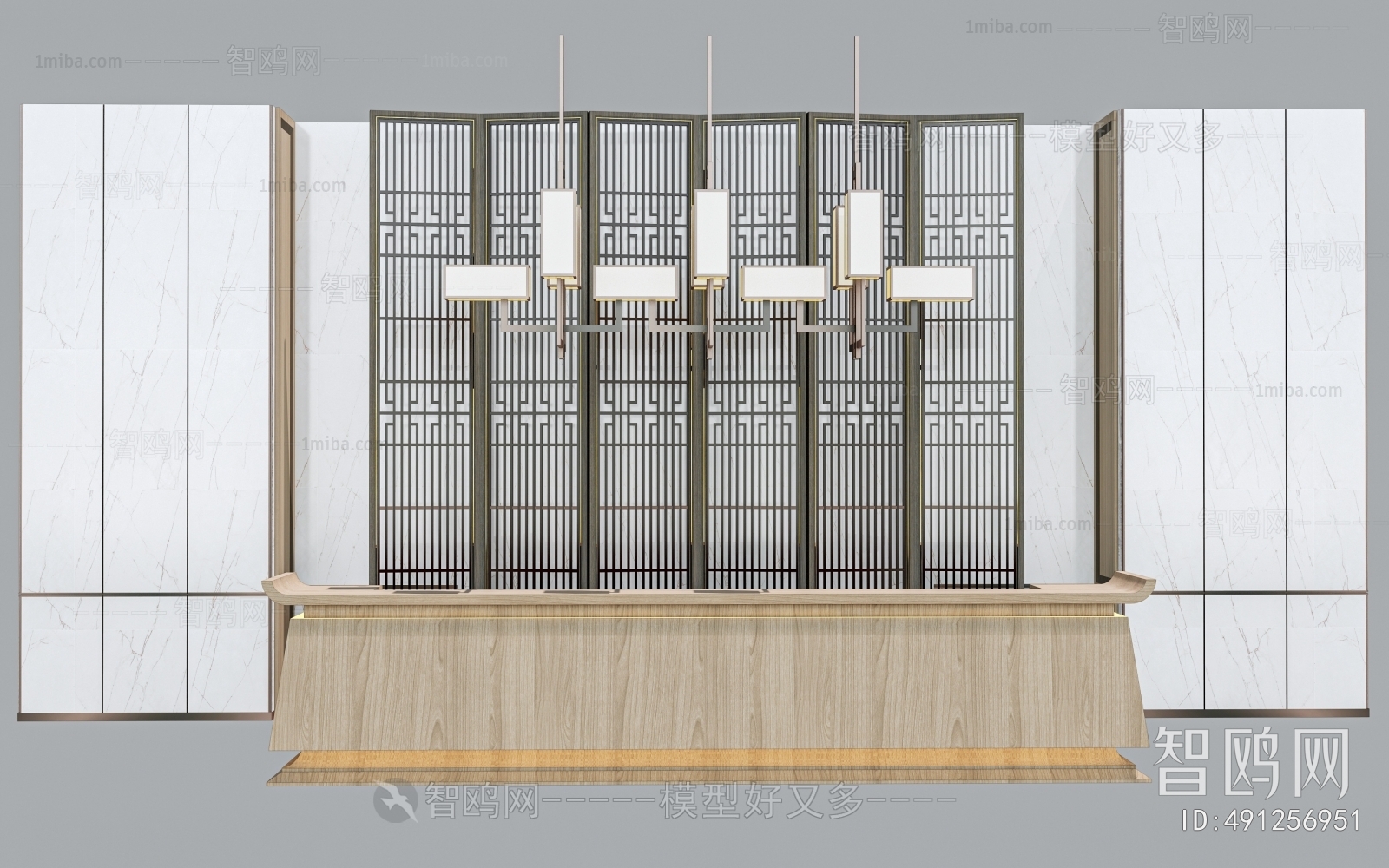 New Chinese Style Reception Desk