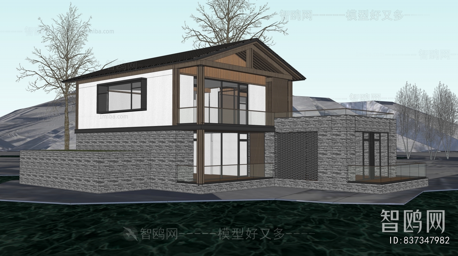 New Chinese Style Appearance Of Commercial Building