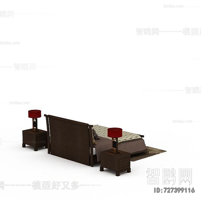 New Chinese Style Double Bed