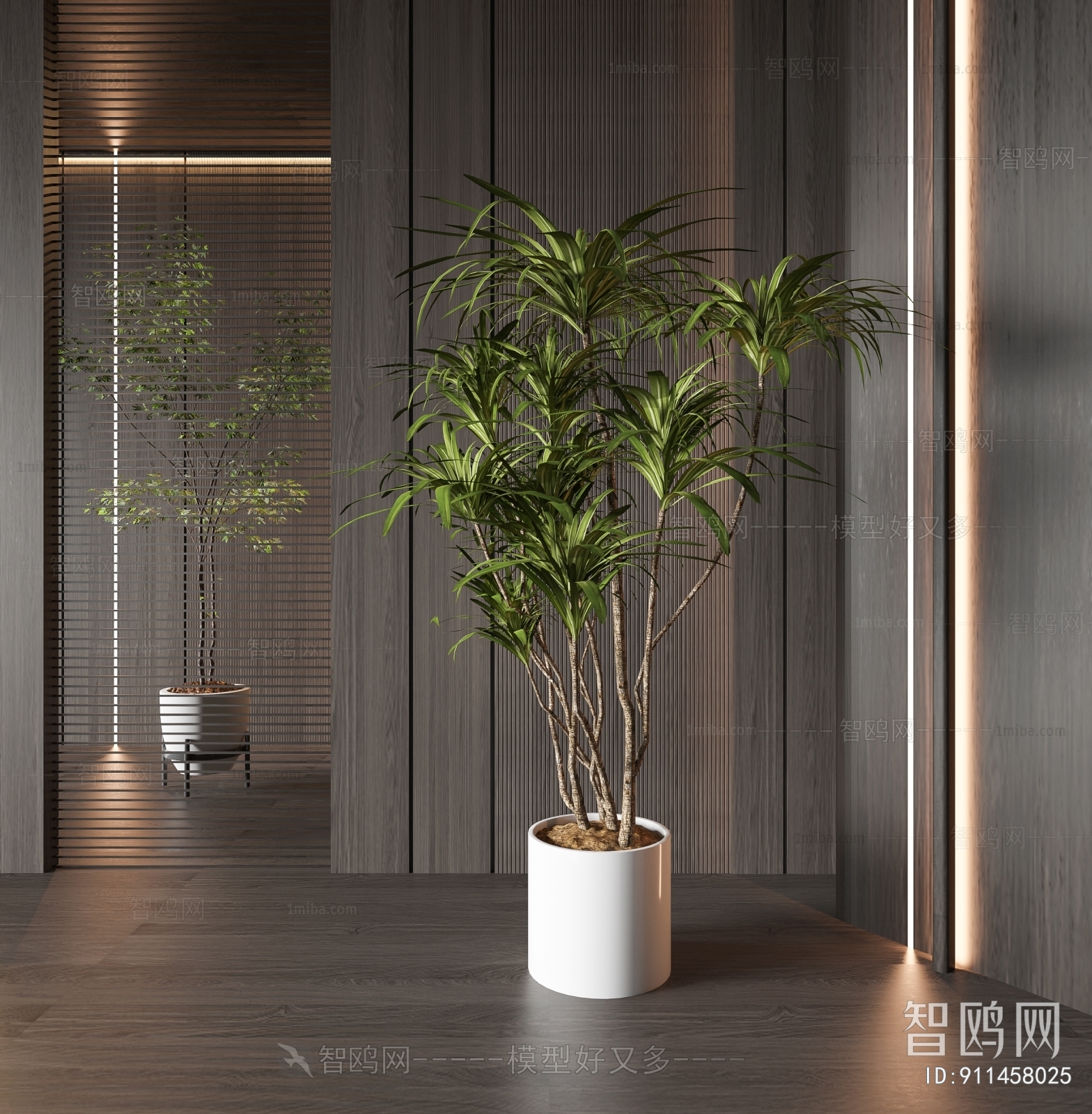 Modern Ground Green Plant Potted Plants