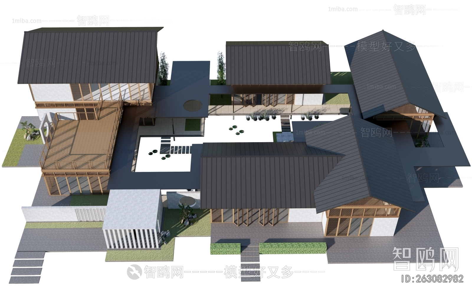 New Chinese Style Appearance Of Commercial Building