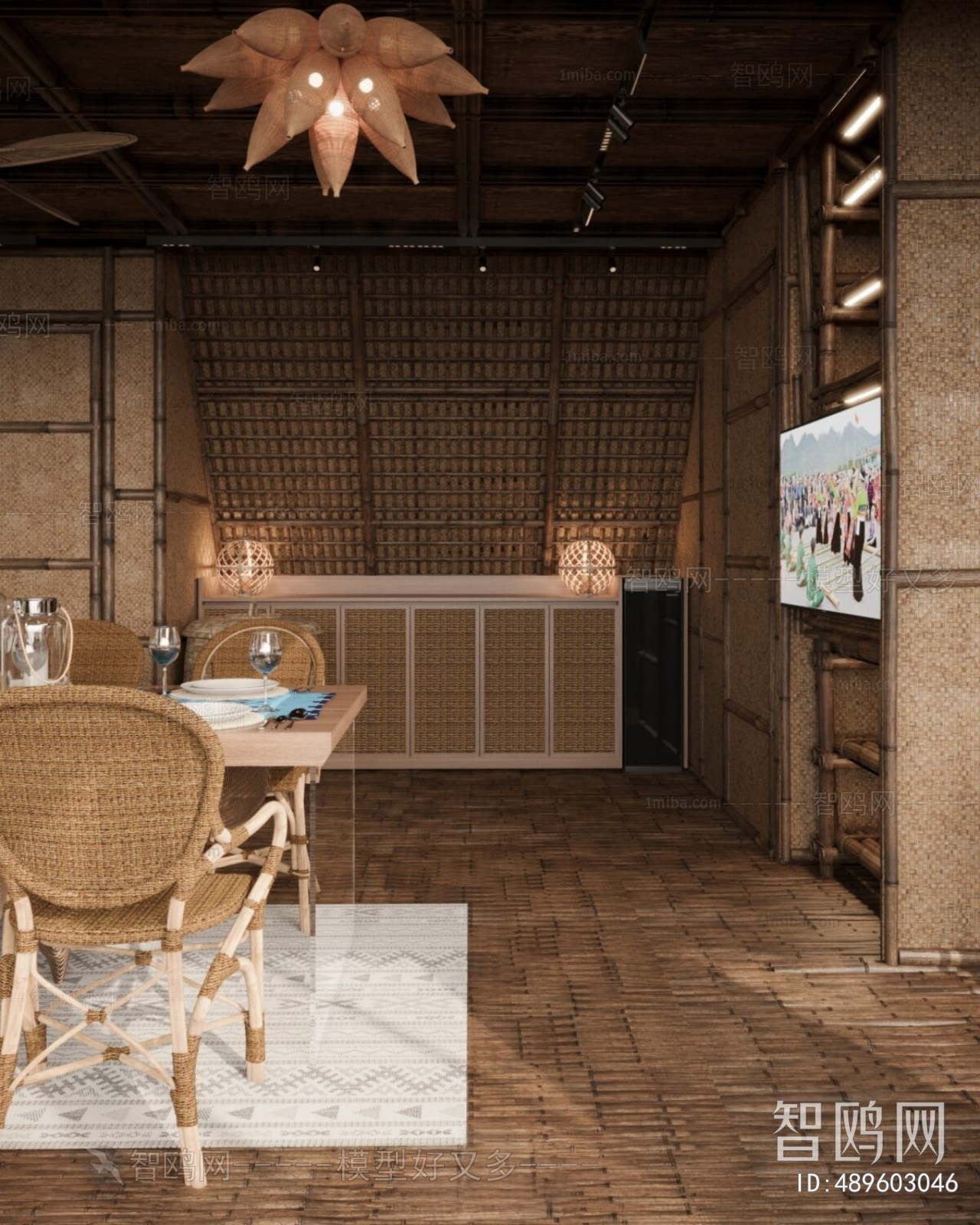 Southeast Asian Style Dining Room