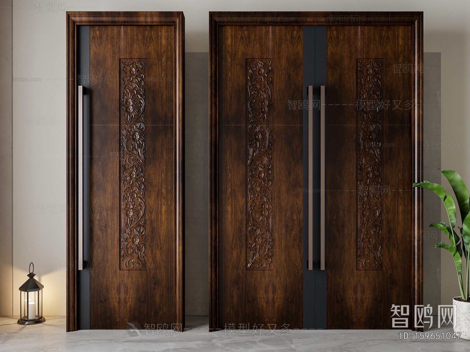 New Chinese Style Single Door