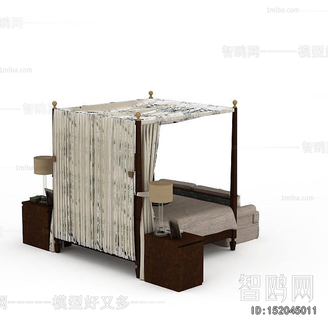 New Chinese Style Double Bed
