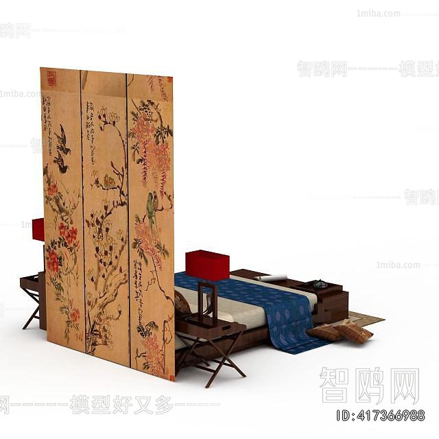 New Chinese Style Double Bed