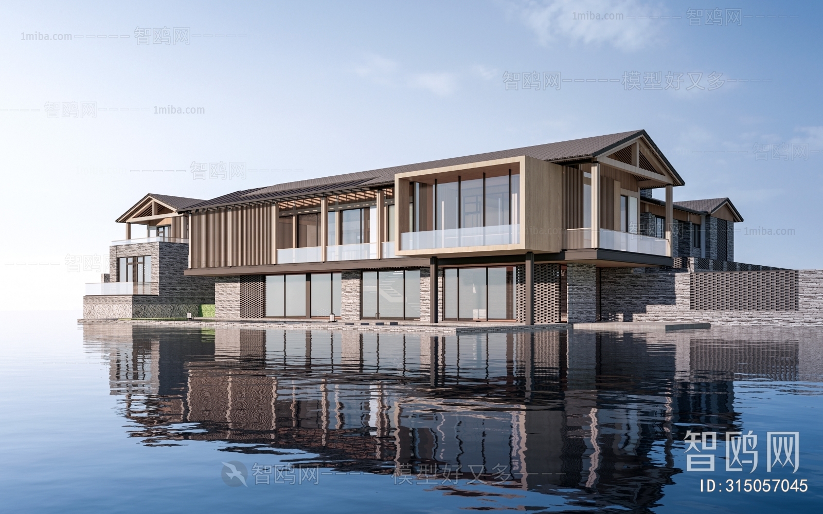 New Chinese Style Appearance Of Commercial Building