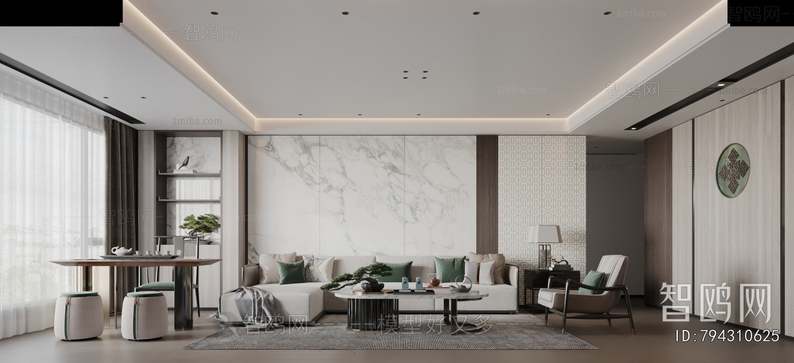 New Chinese Style A Living Room