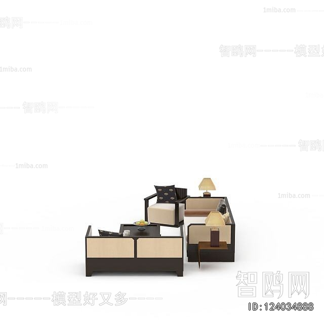New Chinese Style Sofa Combination