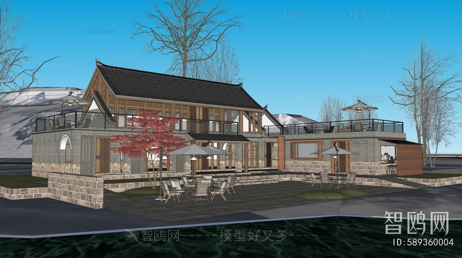 New Chinese Style Appearance Of Commercial Building