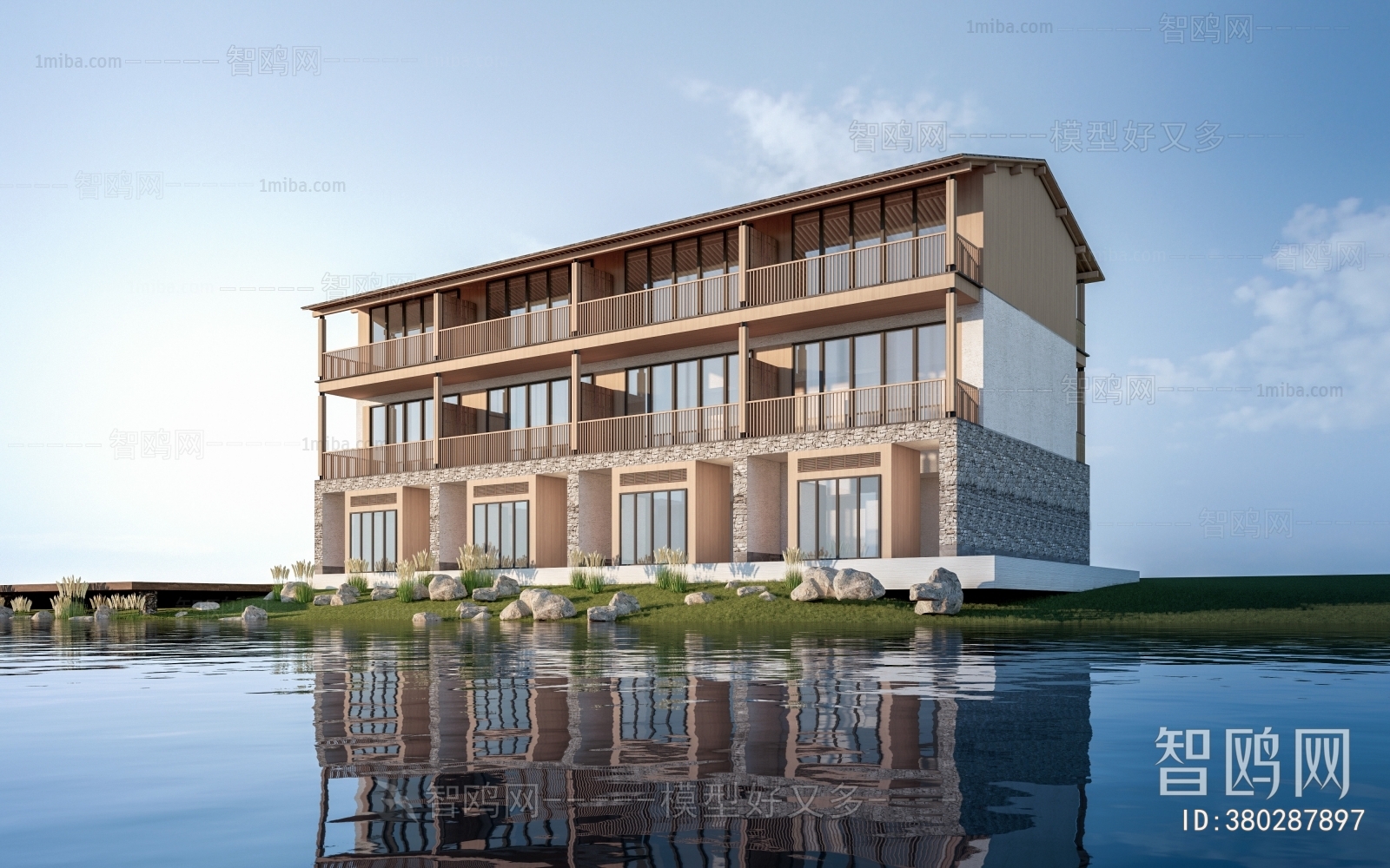 New Chinese Style Appearance Of Commercial Building