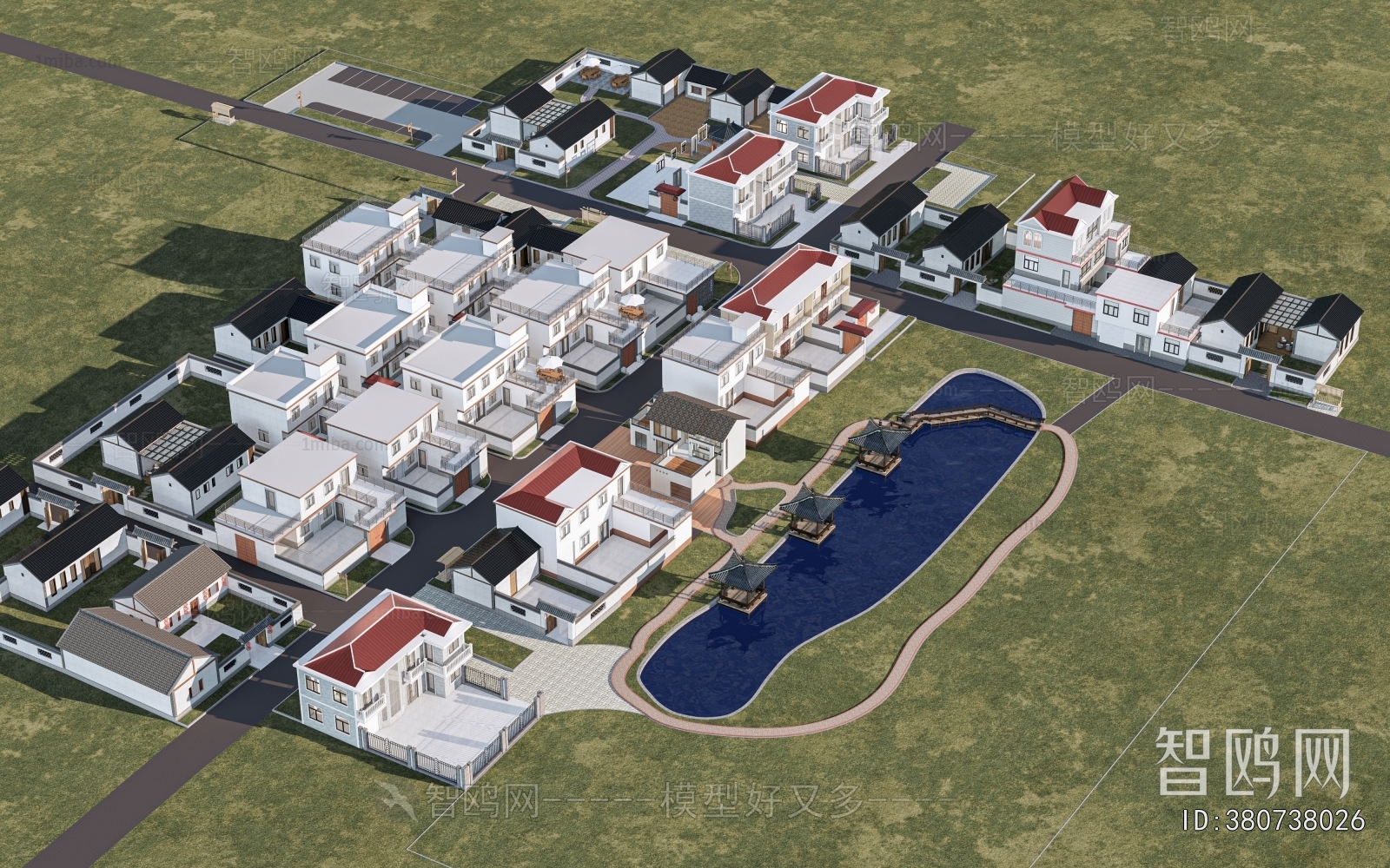 Modern Architectural Bird's-eye View Planning