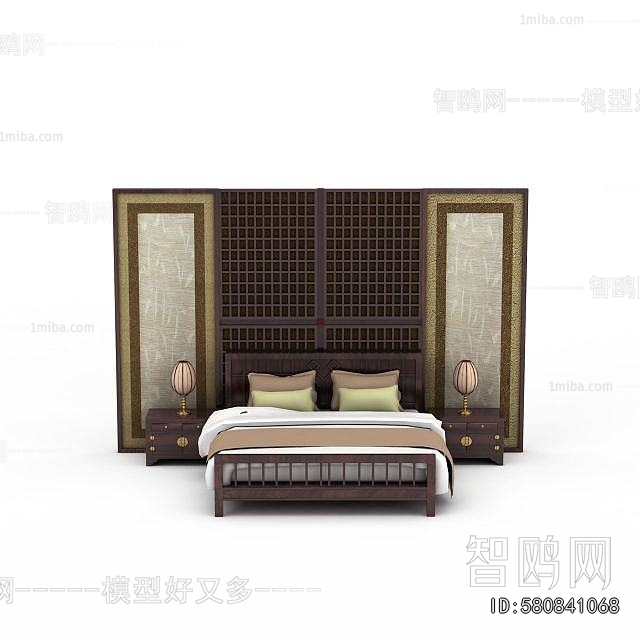 New Chinese Style Double Bed