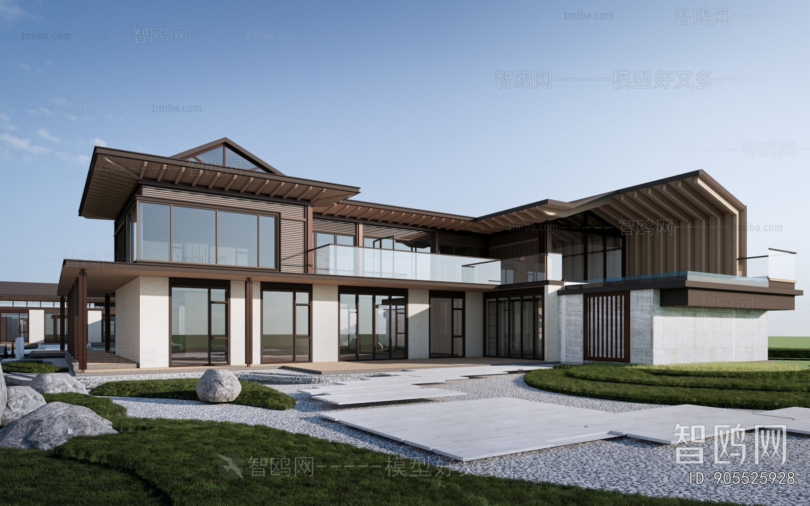 New Chinese Style Appearance Of Commercial Building