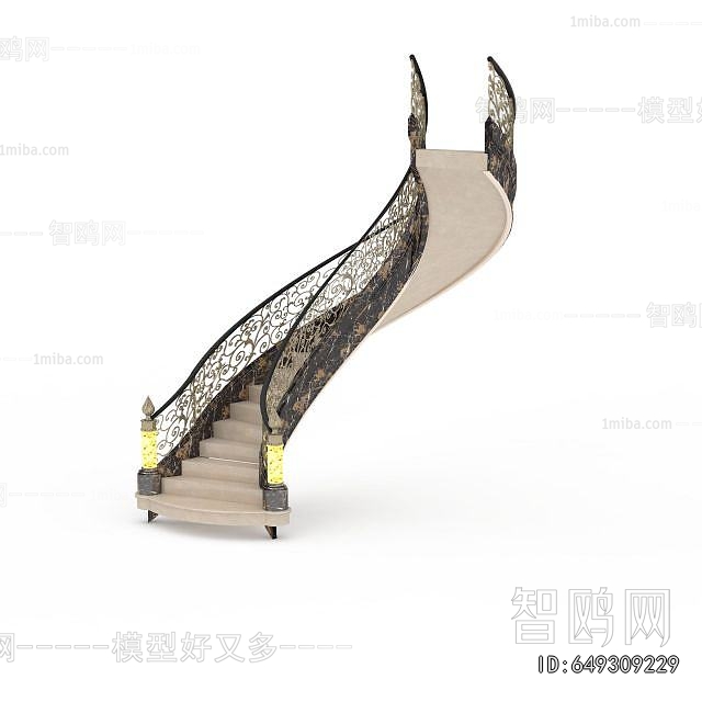 European Style Rotating Staircase