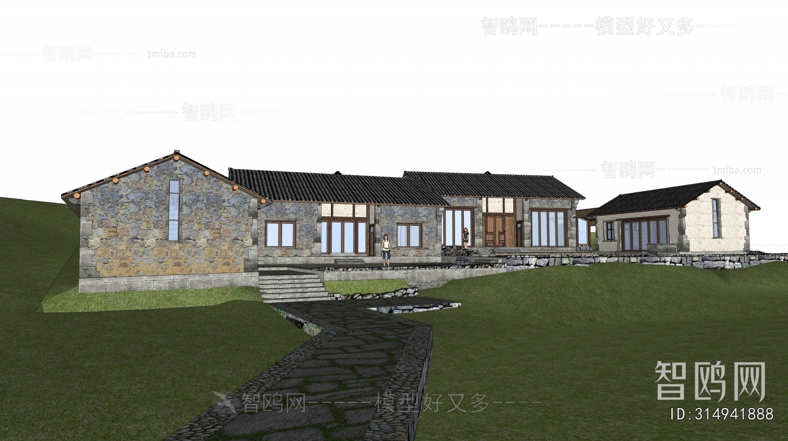 New Chinese Style Appearance Of Commercial Building