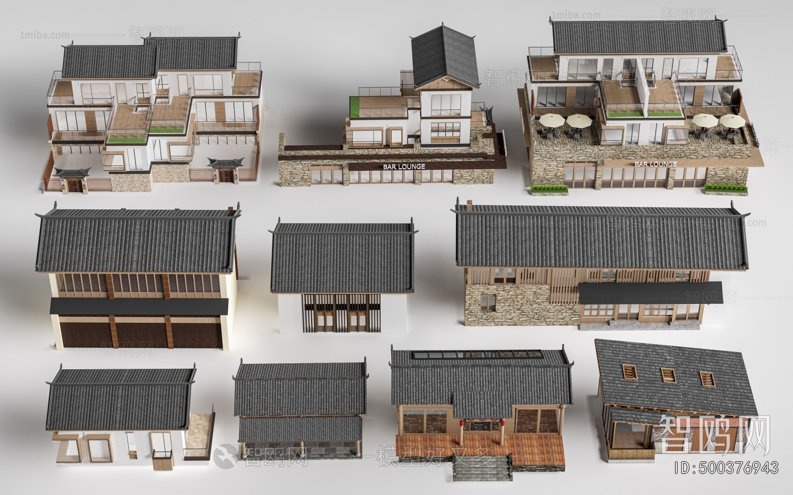 New Chinese Style Appearance Of Commercial Building