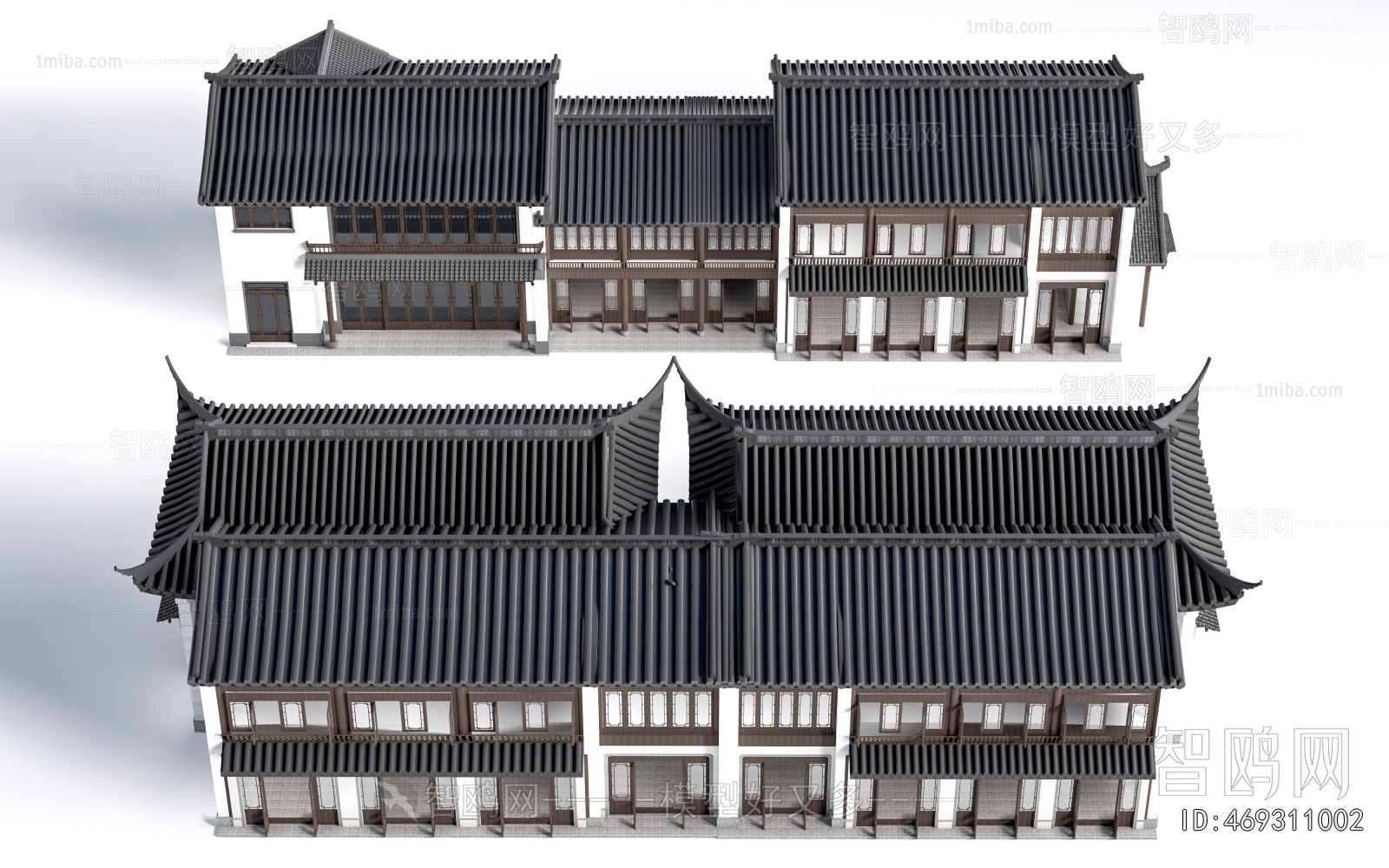 New Chinese Style Appearance Of Commercial Building