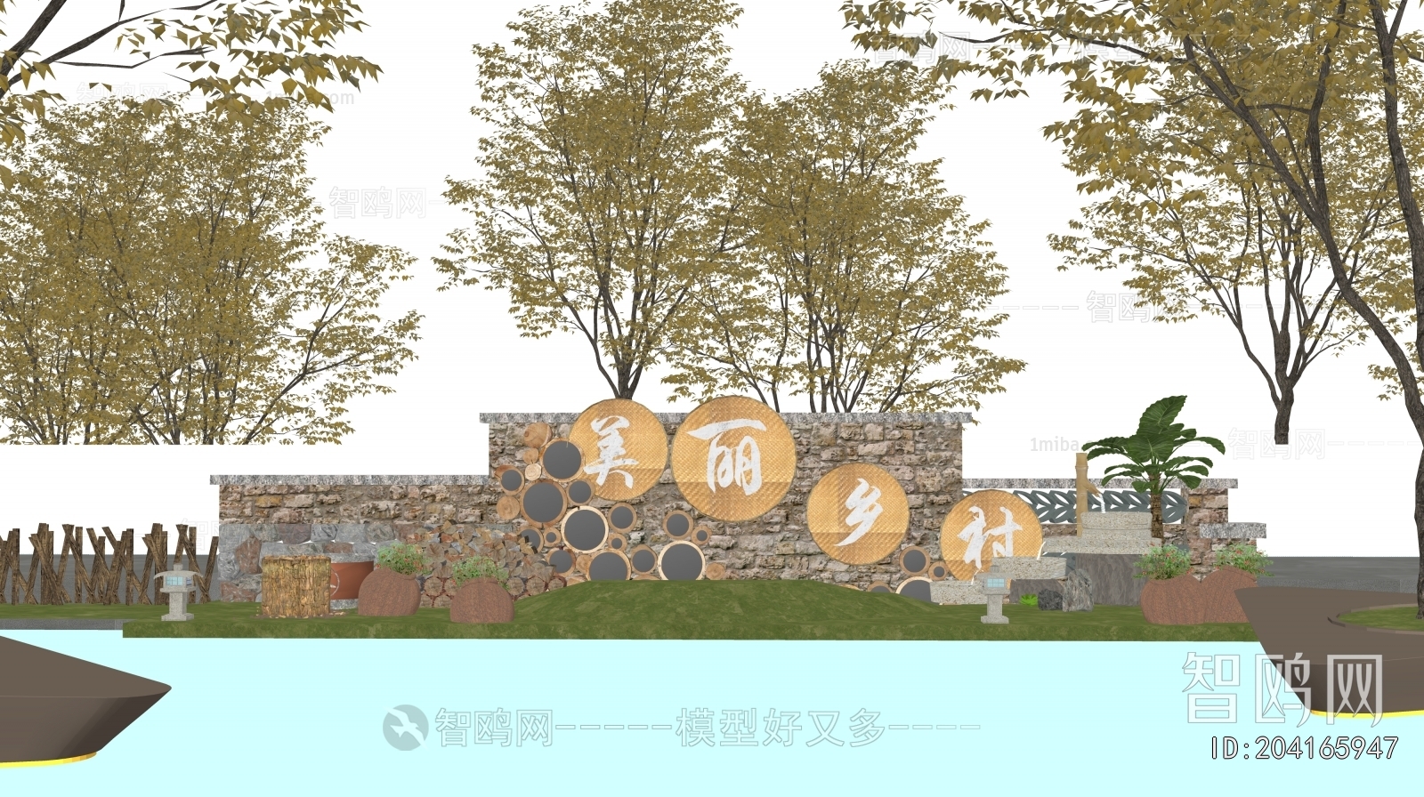 New Chinese Style Sculpture Sketch