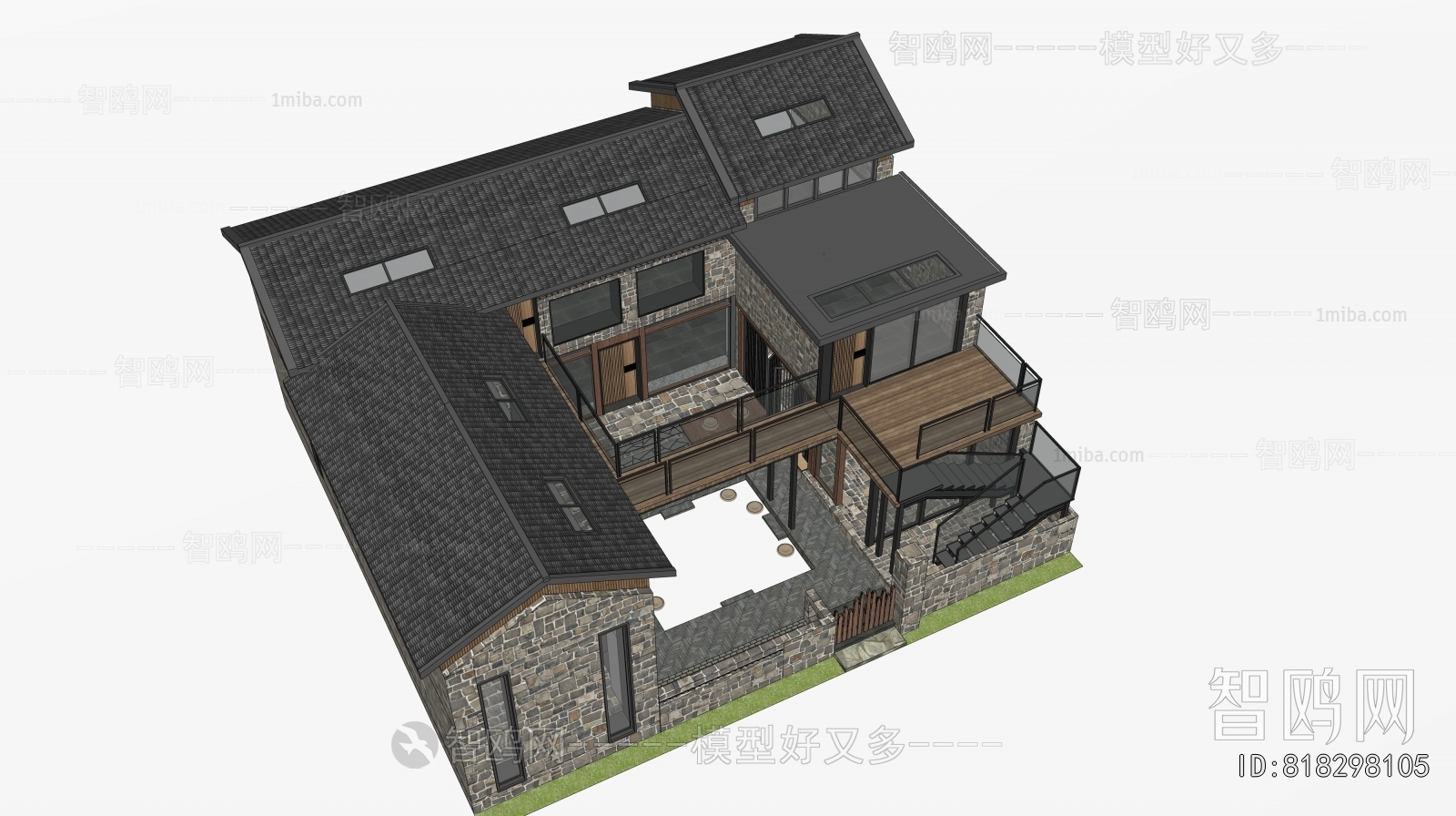 New Chinese Style Appearance Of Commercial Building