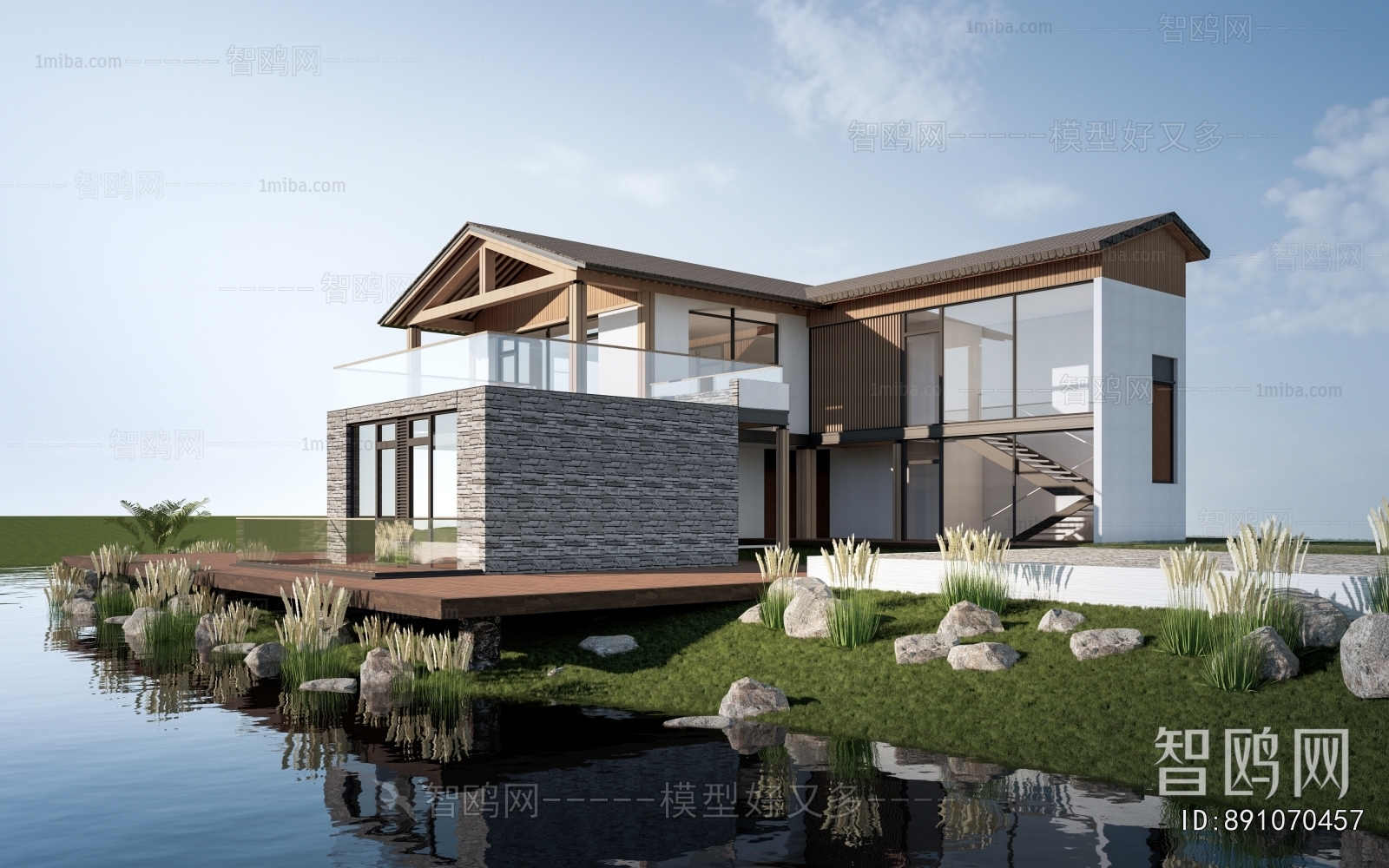 New Chinese Style Appearance Of Commercial Building