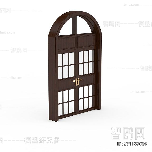 Simple European Style Double Door