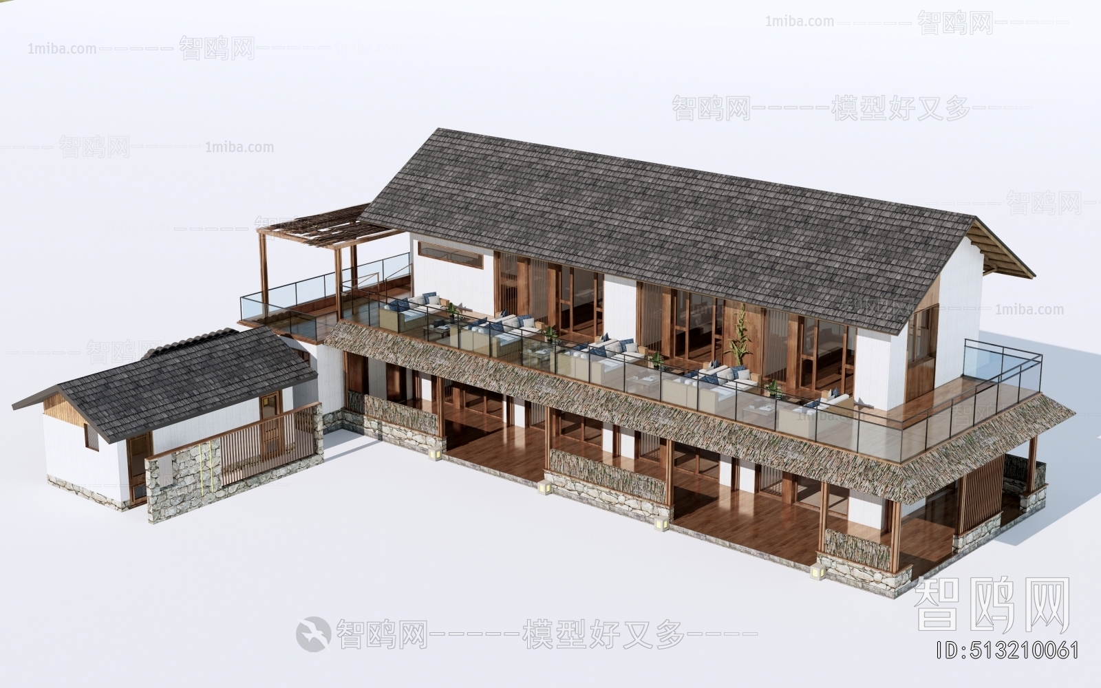 New Chinese Style Appearance Of Commercial Building