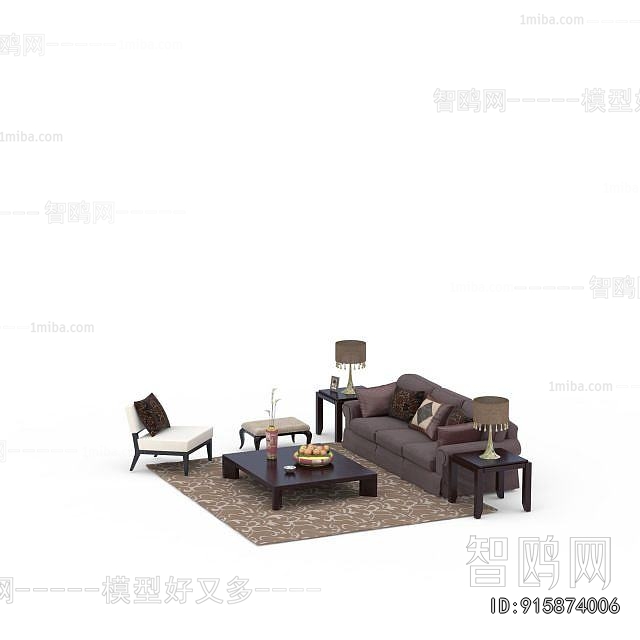 New Chinese Style Sofa Combination