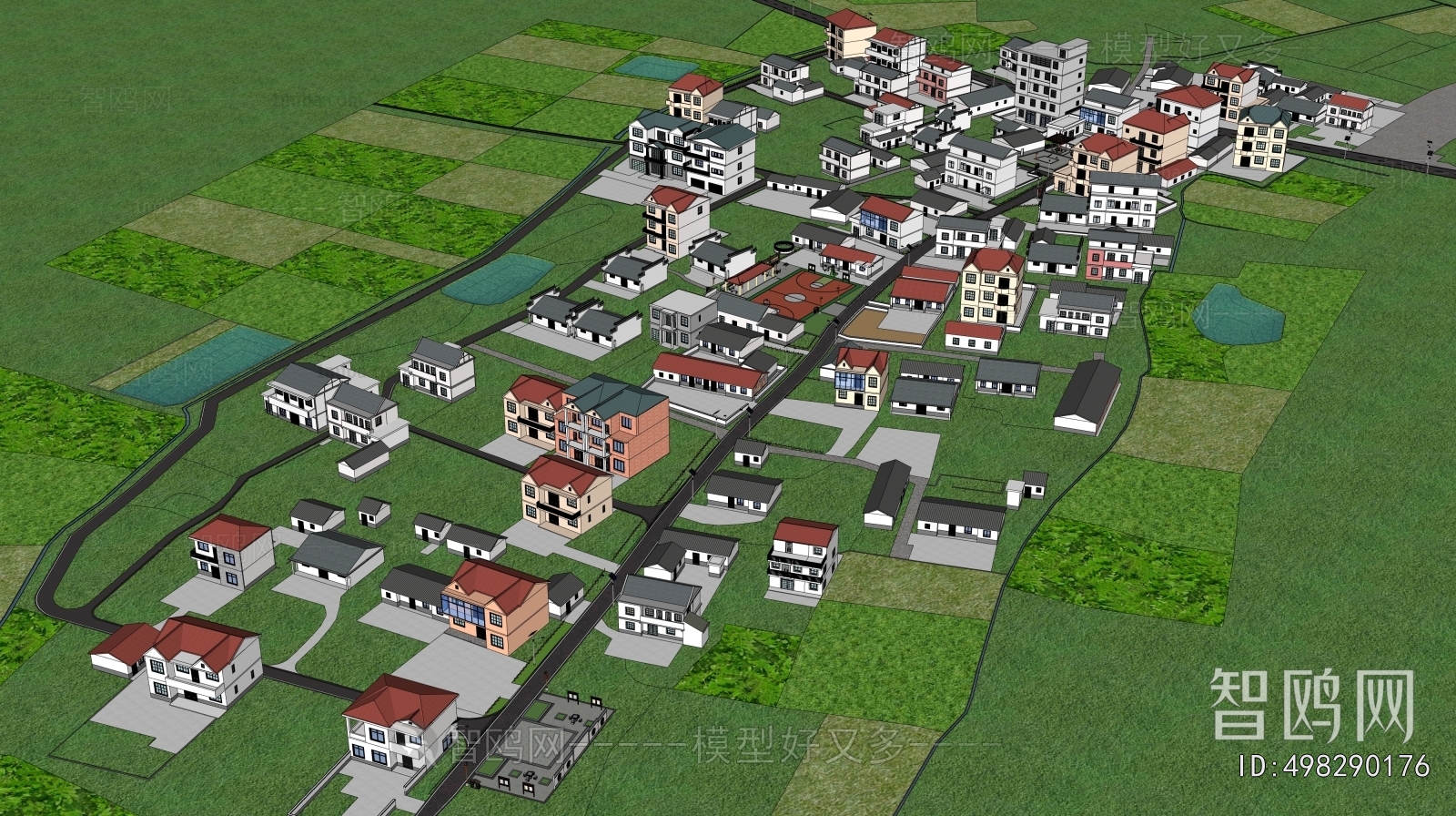 Modern Architectural Bird's-eye View Planning