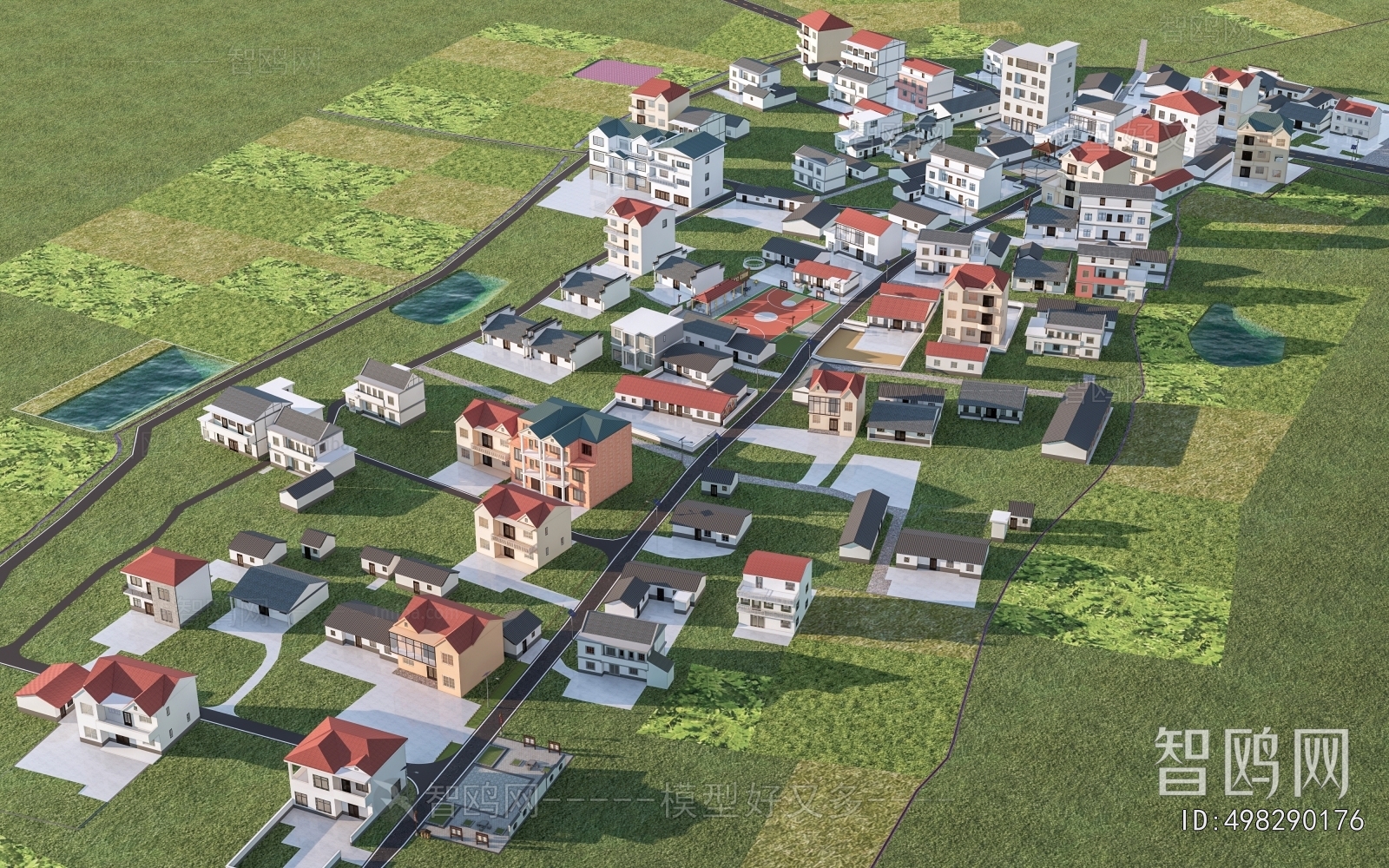 Modern Architectural Bird's-eye View Planning