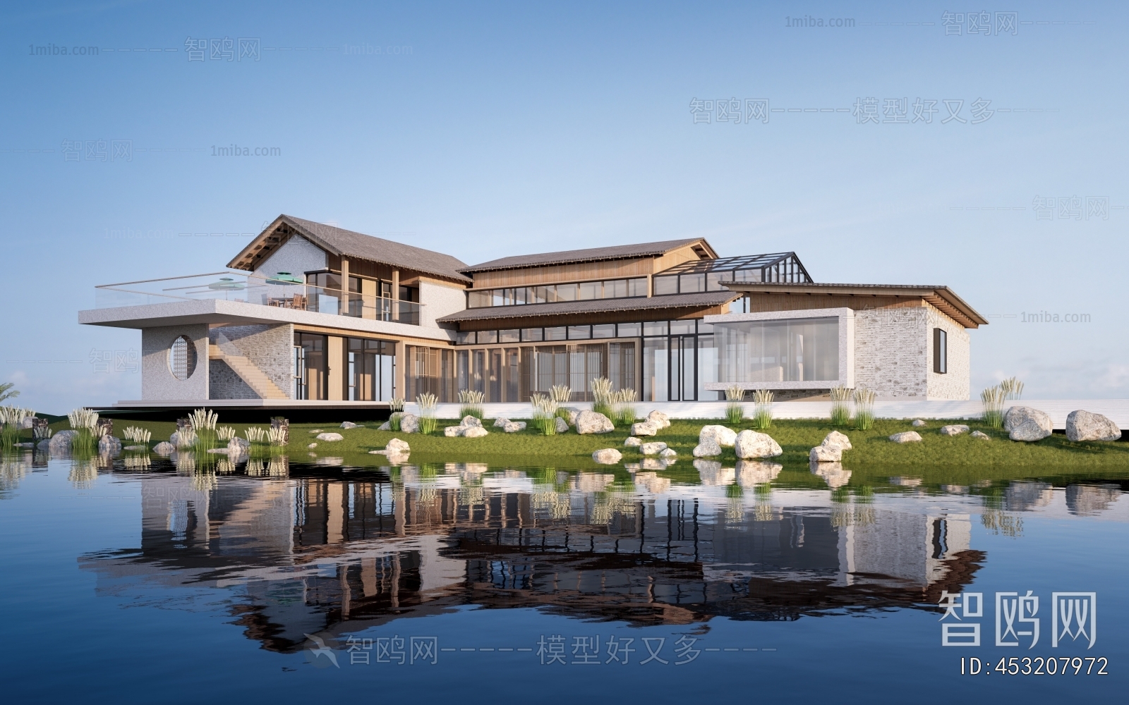 New Chinese Style Appearance Of Commercial Building