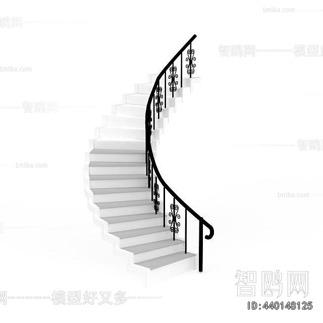 Simple European Style Rotating Staircase