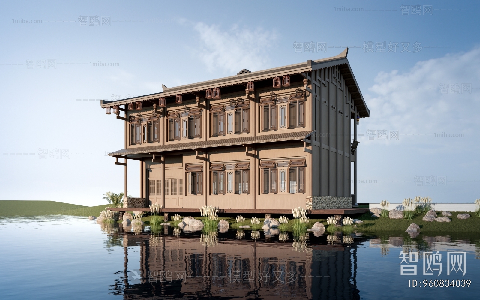 New Chinese Style Appearance Of Commercial Building