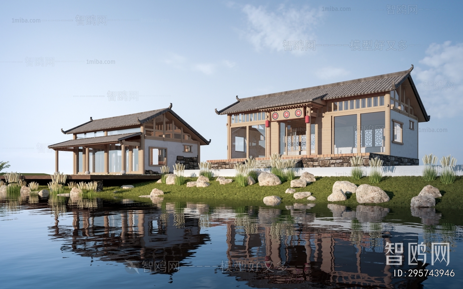 New Chinese Style Appearance Of Commercial Building