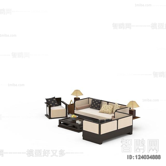 New Chinese Style Sofa Combination
