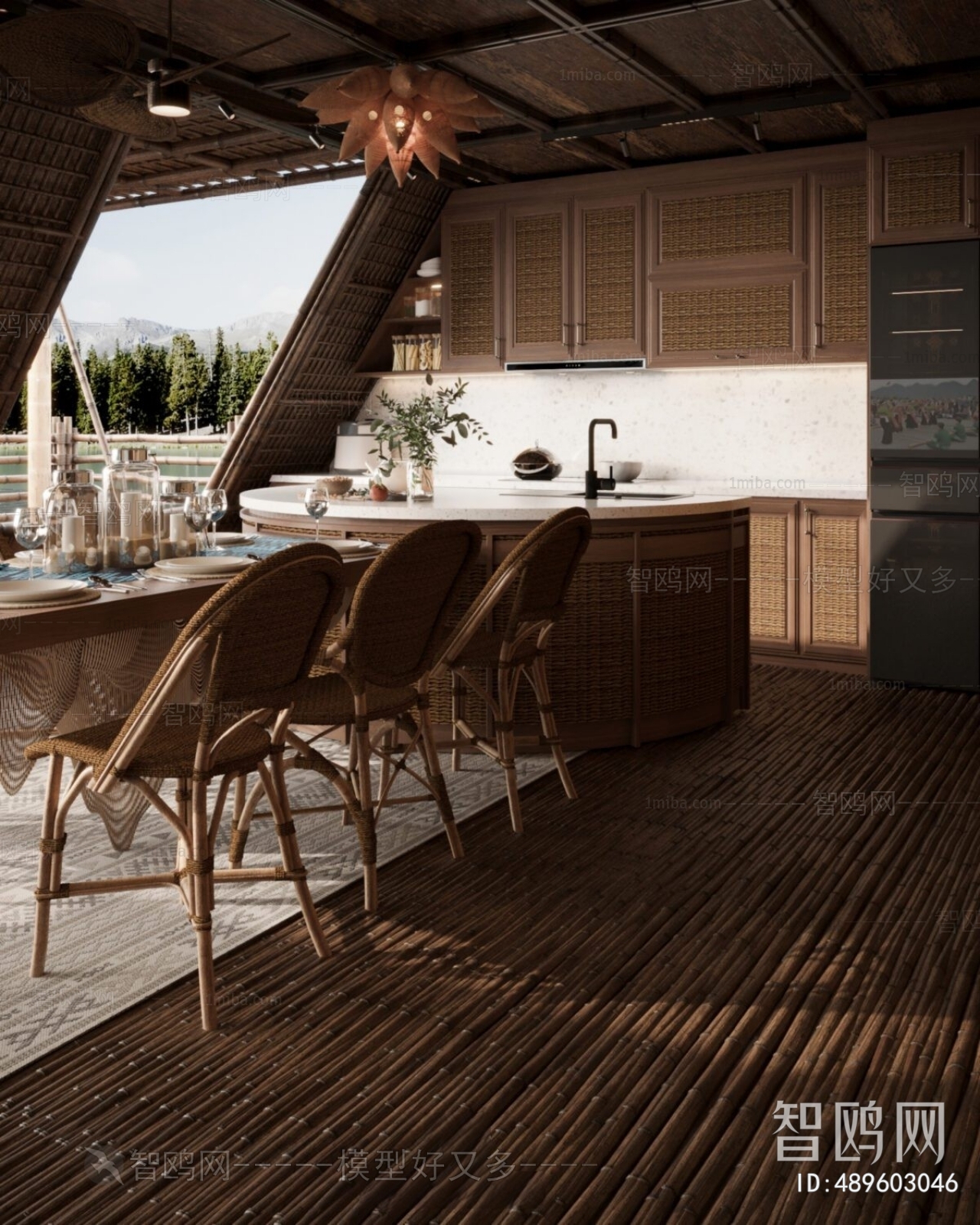 Southeast Asian Style Dining Room