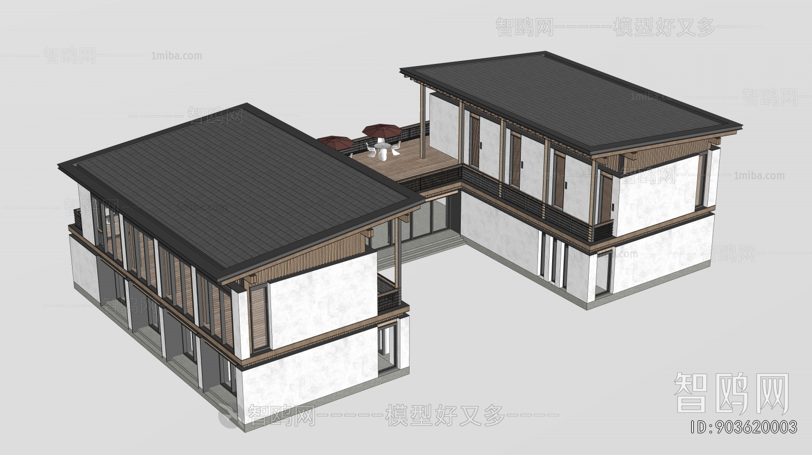 New Chinese Style Appearance Of Commercial Building