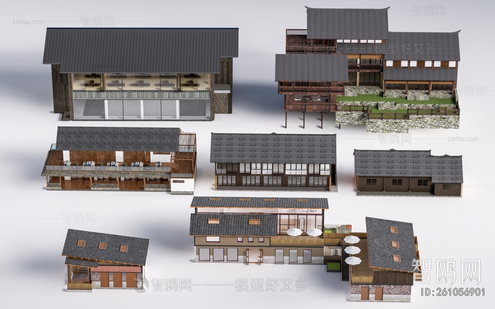 New Chinese Style Appearance Of Commercial Building