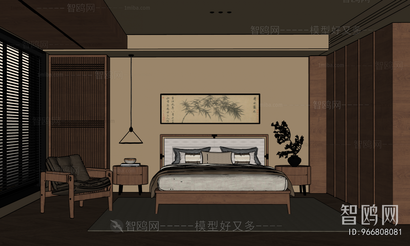 New Chinese Style Bedroom