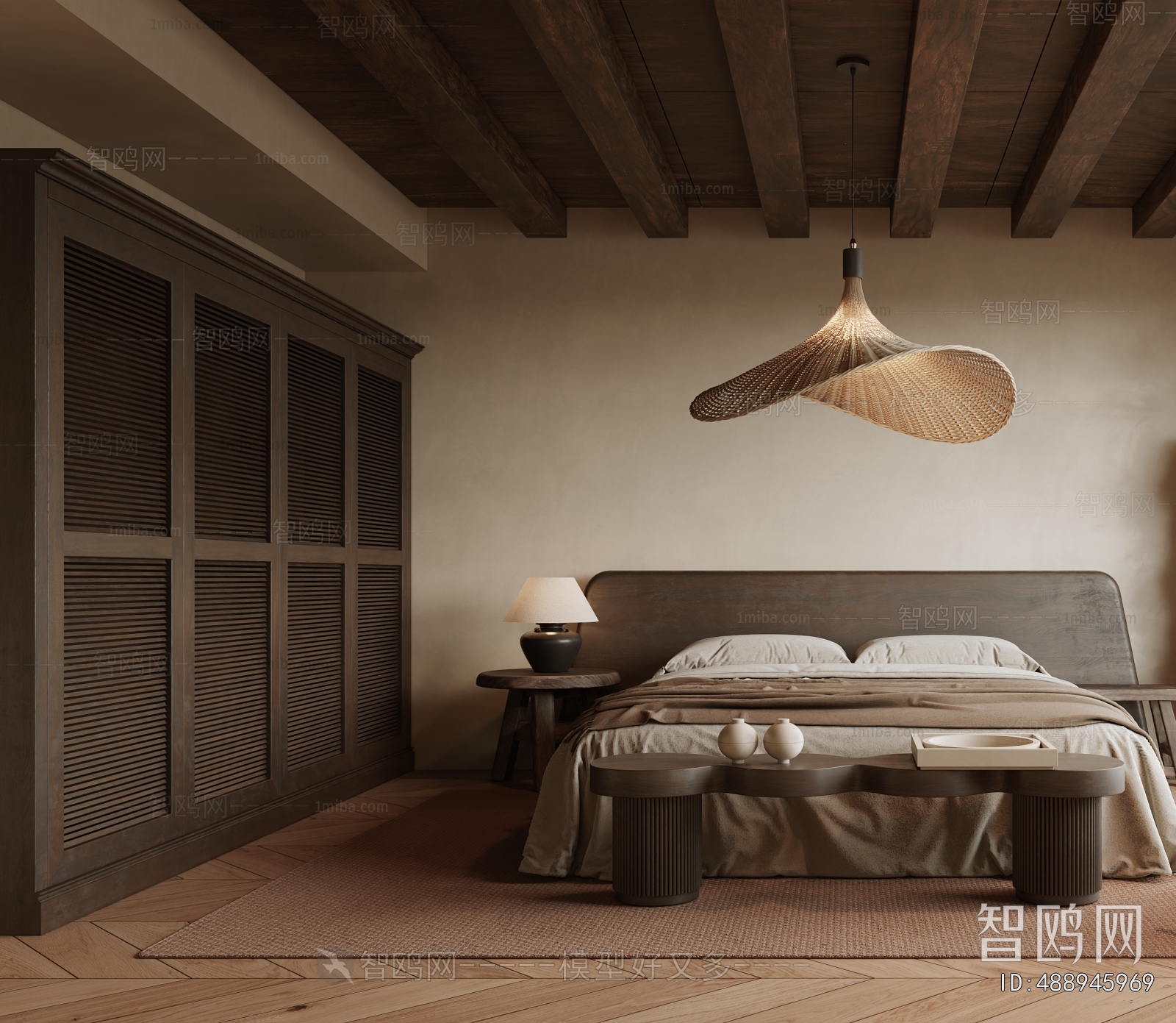 Wabi-sabi Style Bedroom