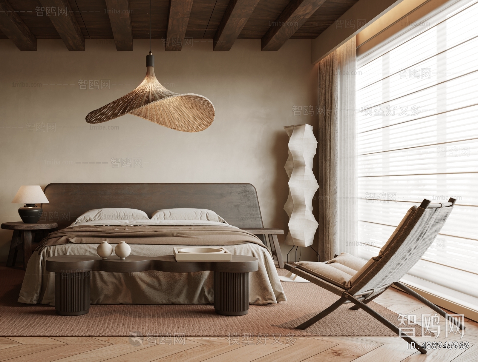 Wabi-sabi Style Bedroom