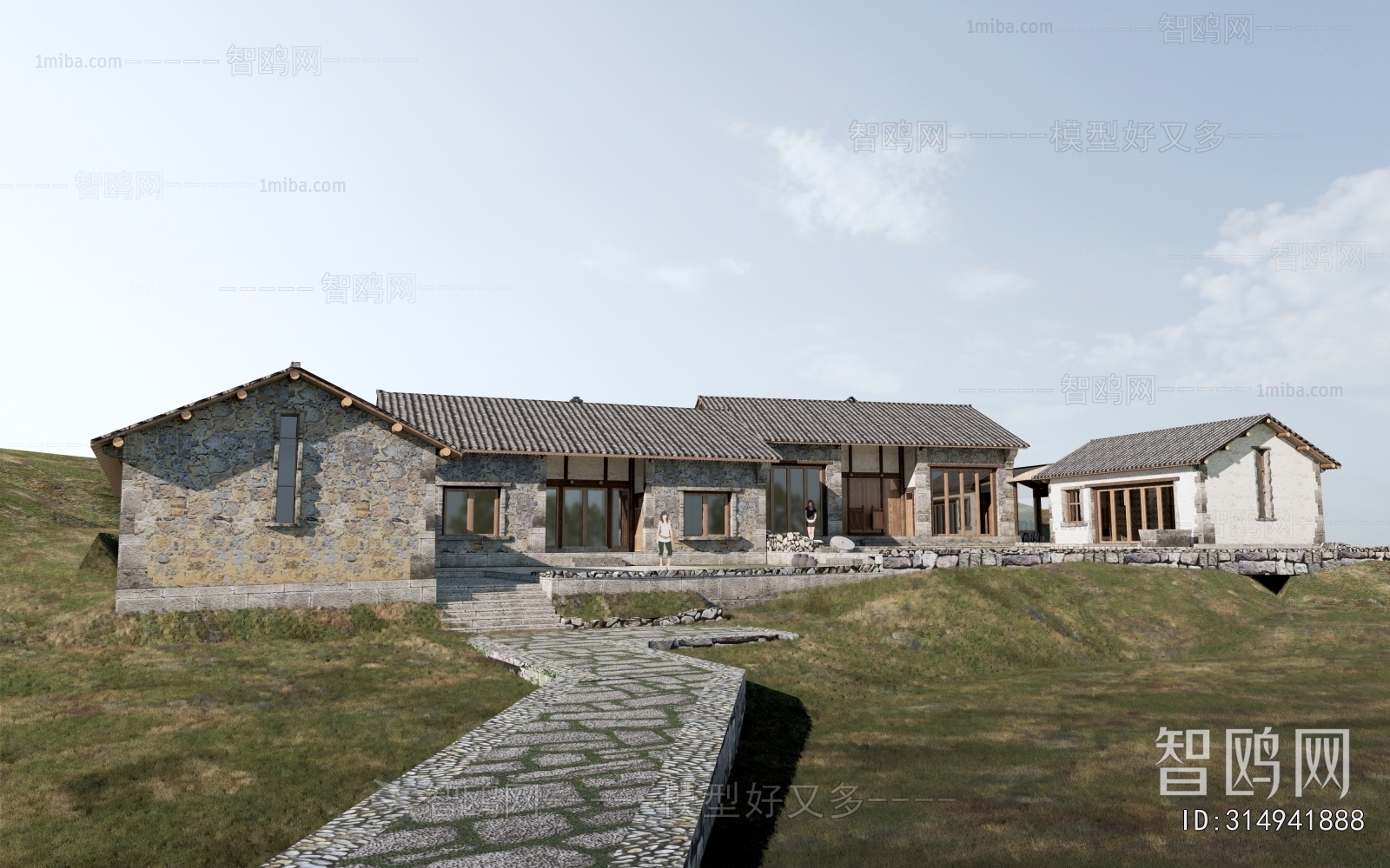 New Chinese Style Appearance Of Commercial Building