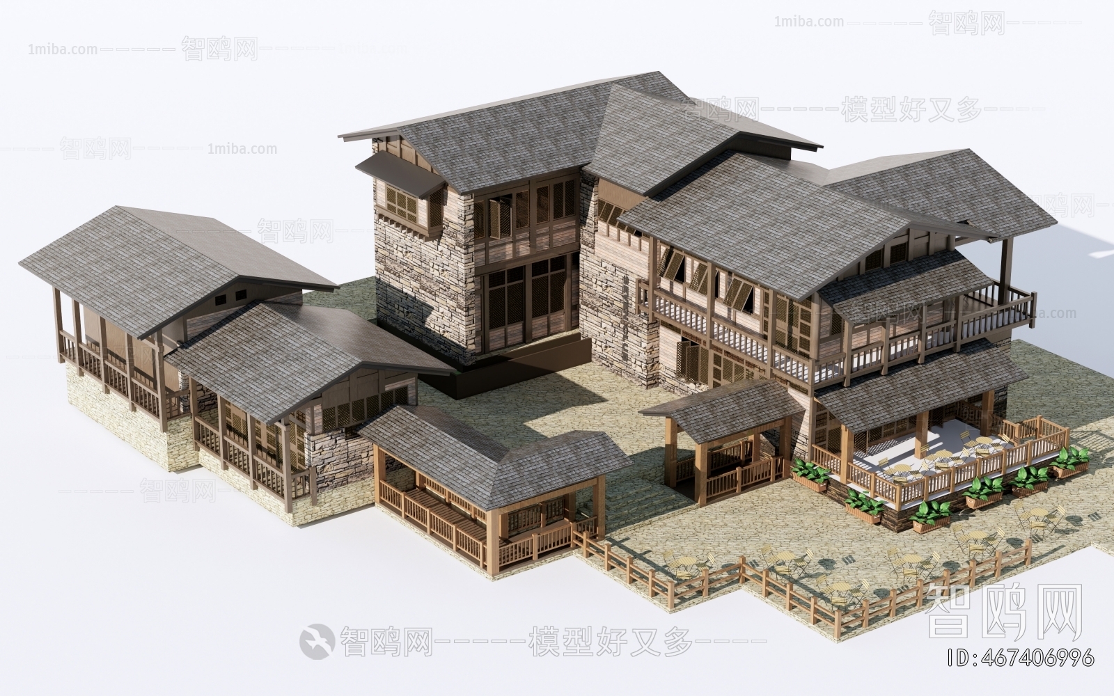 New Chinese Style Appearance Of Commercial Building