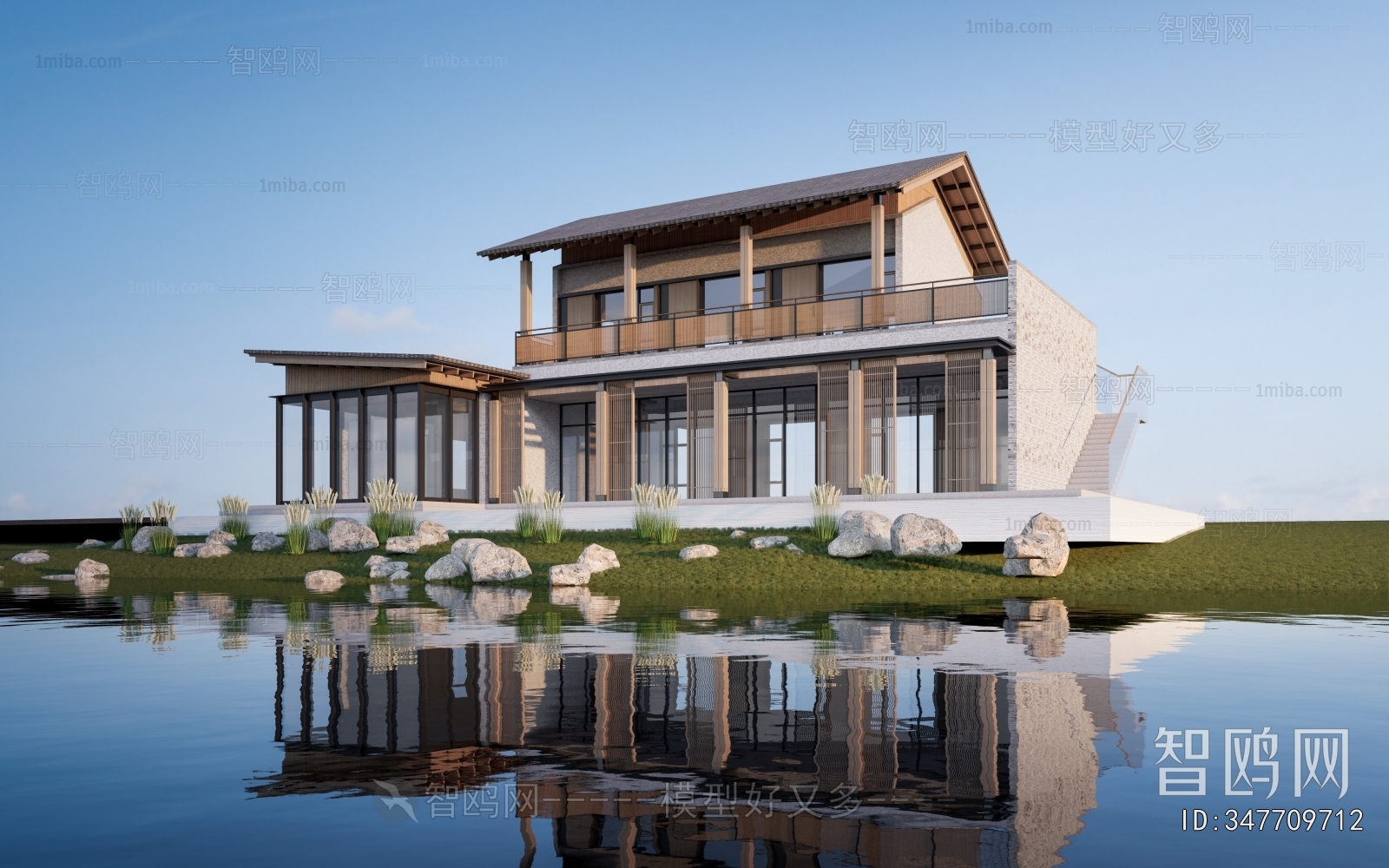 New Chinese Style Appearance Of Commercial Building