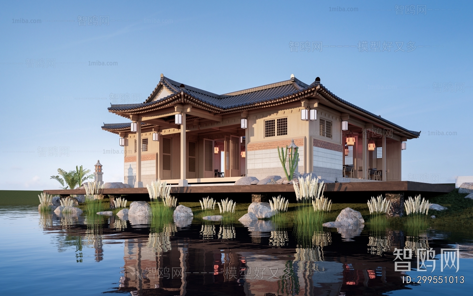 New Chinese Style Appearance Of Commercial Building