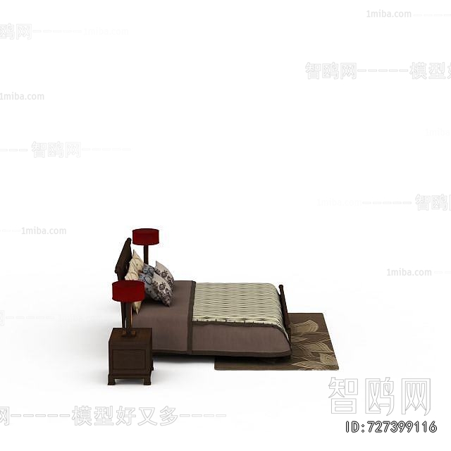 New Chinese Style Double Bed
