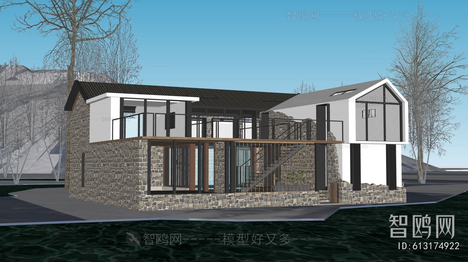 New Chinese Style Appearance Of Commercial Building