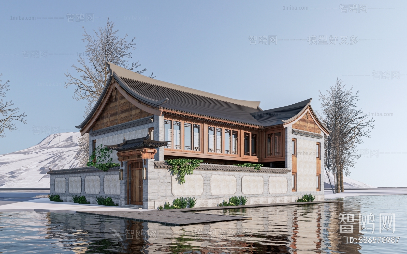 New Chinese Style Appearance Of Commercial Building