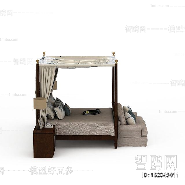 New Chinese Style Double Bed