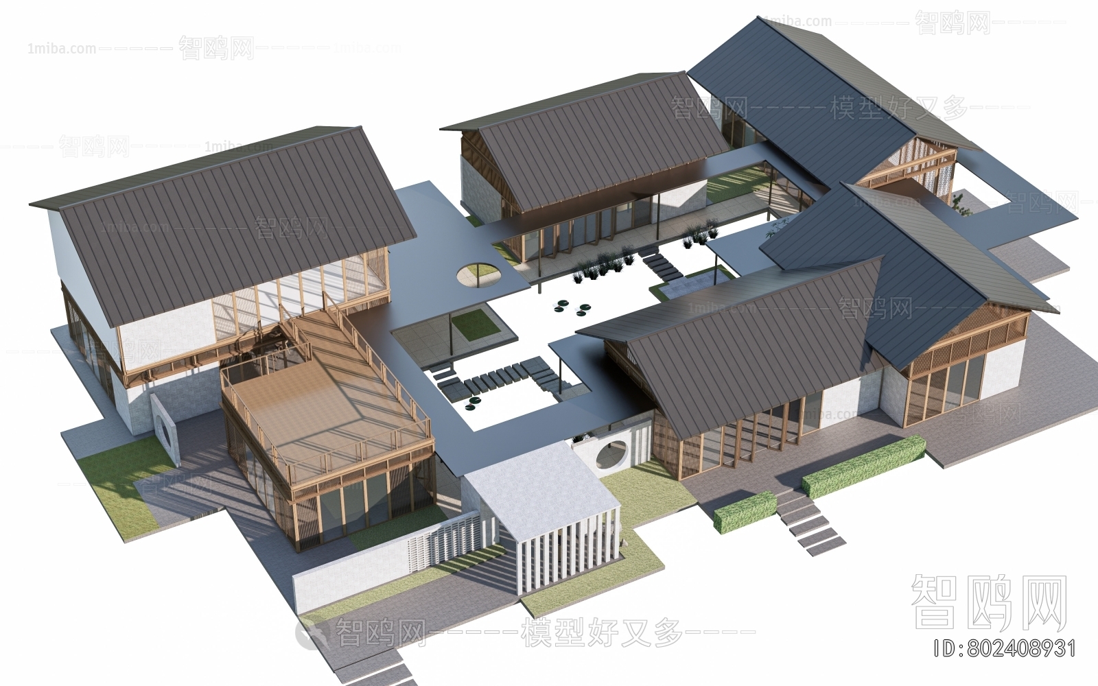 New Chinese Style Appearance Of Commercial Building